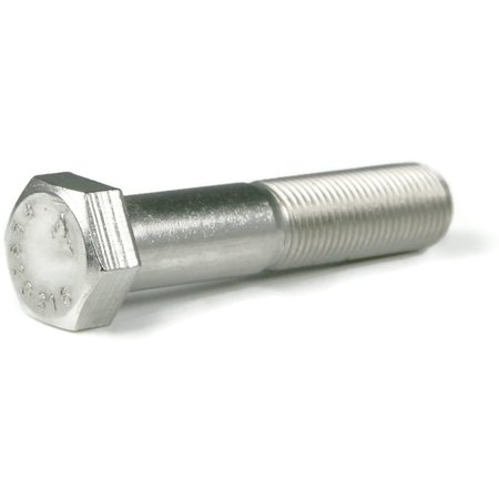 3/4-16 Hex Head Cap Screw, Plain 316 Stainless Steel, 2-3/4 In L, 25 PK